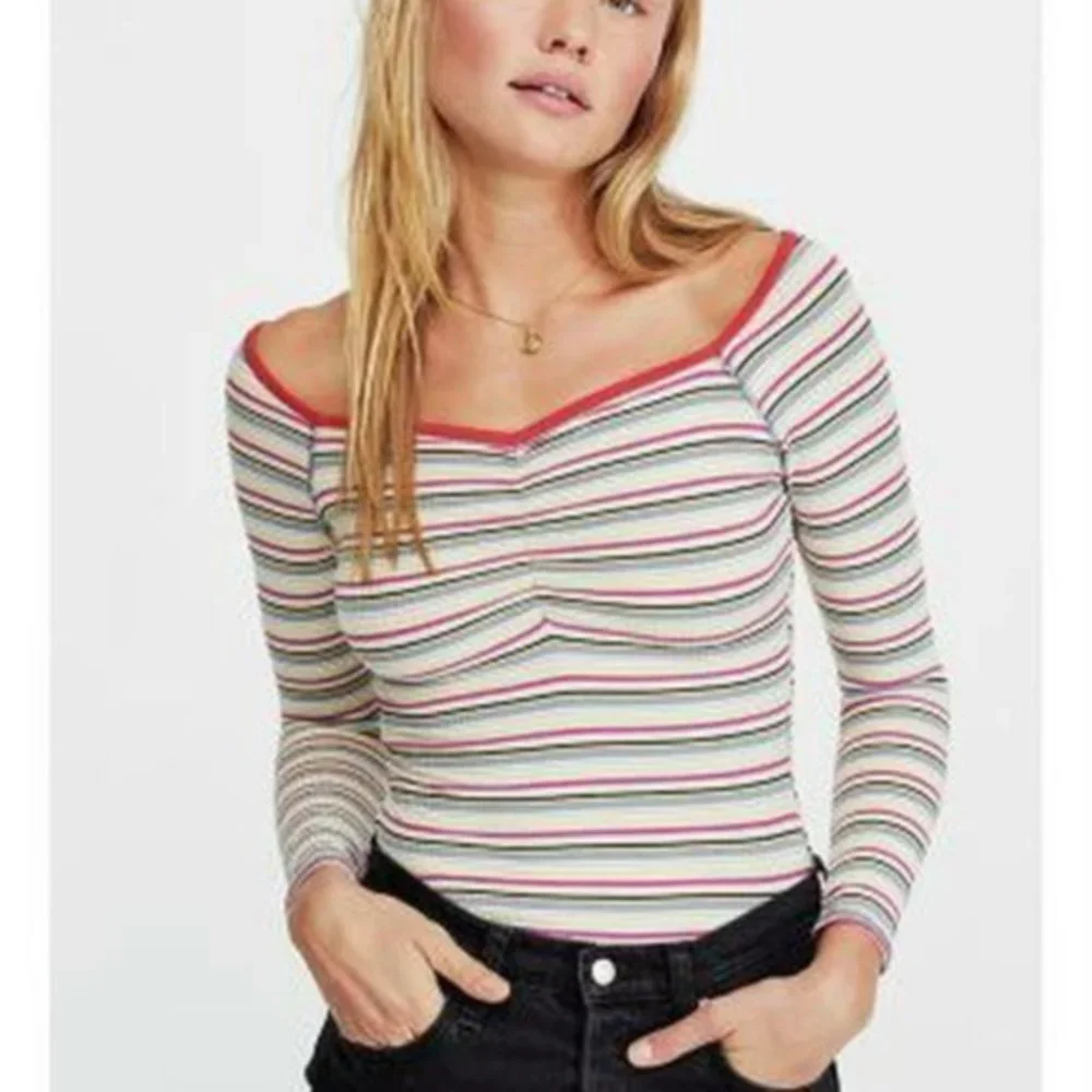 Free People Put a Stripe on It Thong Bodysuit. S, L - Picture 3 of 8